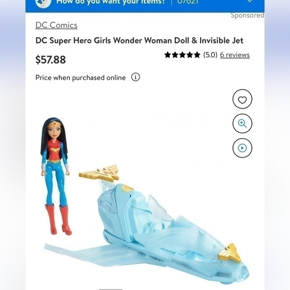 DC Super Hero Girls Wonder Woman & Invisible Jet Dolls 19.0 inches tall - Picture 15 of 17